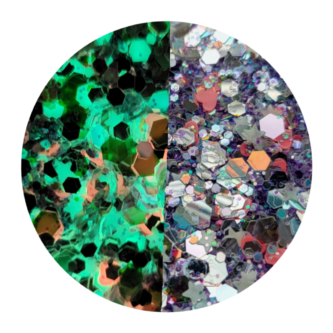 Electric Violet - Glow Glitter Mix