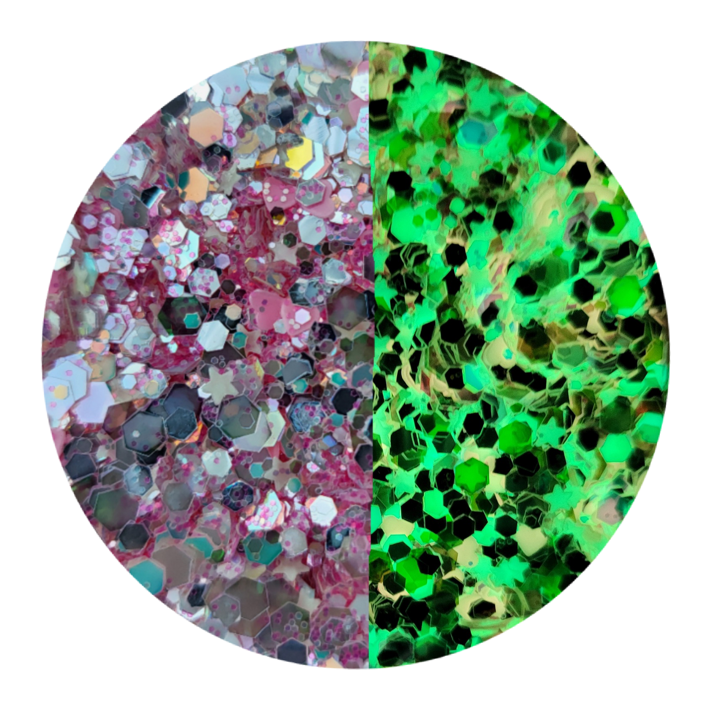 Pink Panda Ice - Glow Glitter Mix