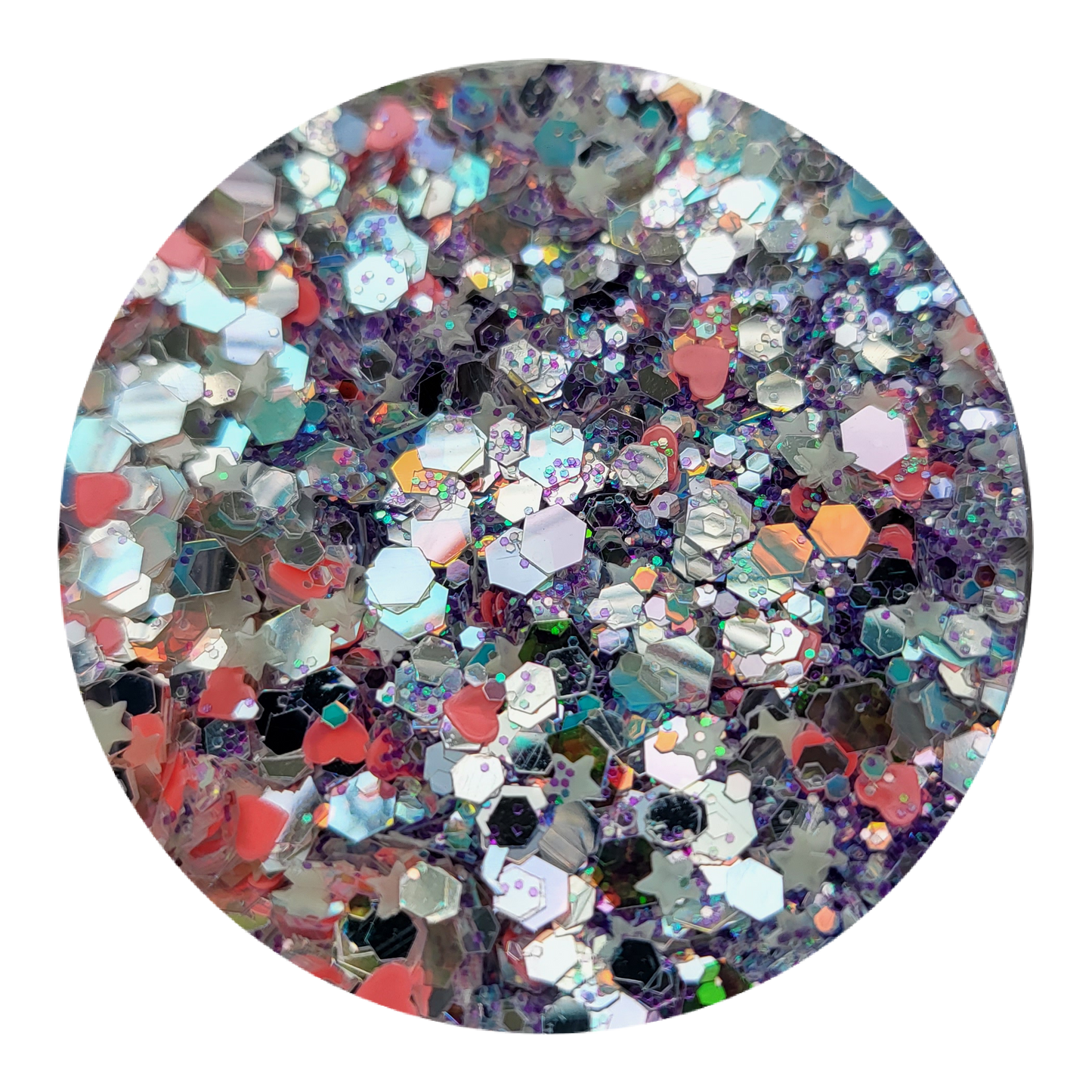 Electric Violet - Glow Glitter Mix