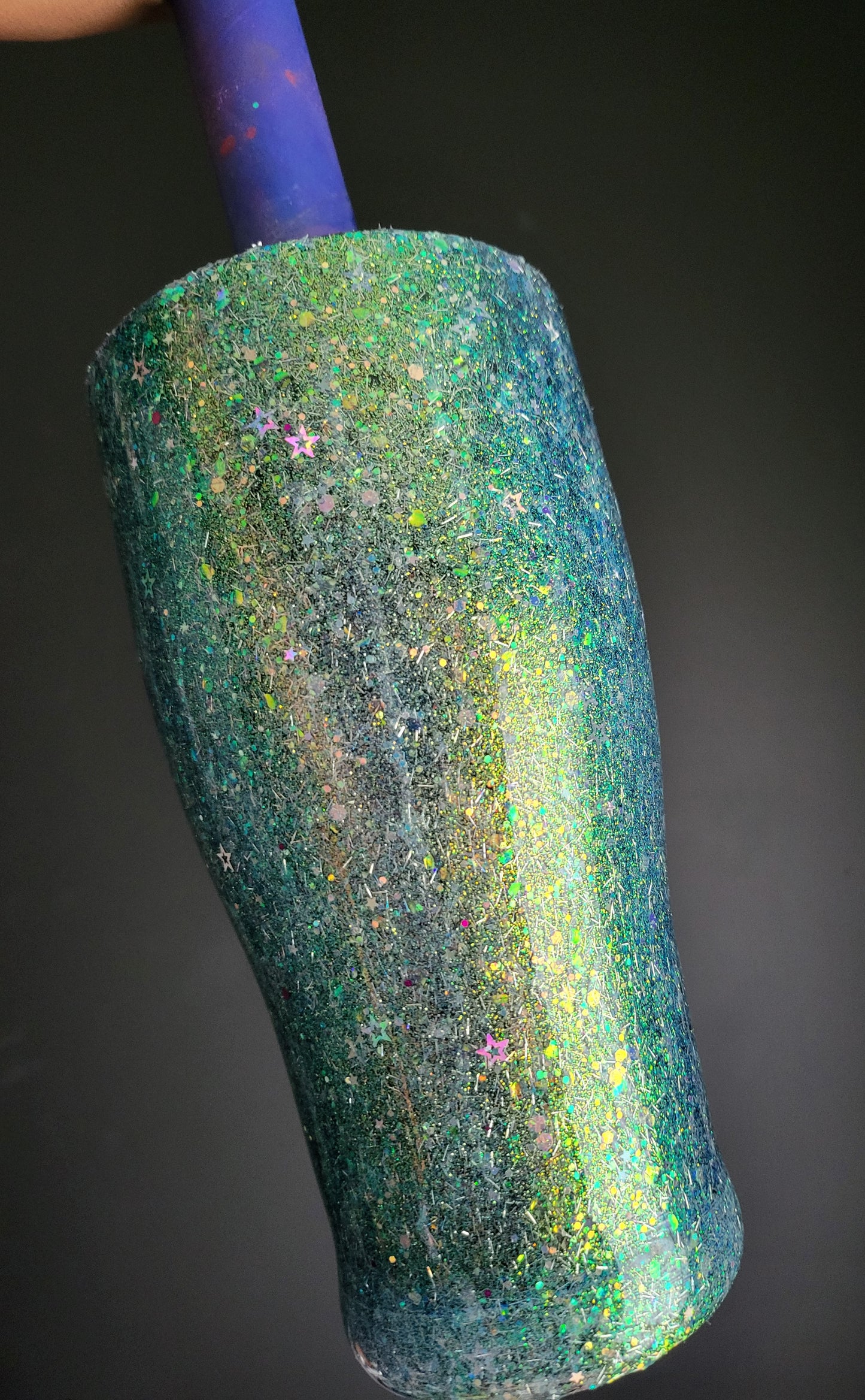 Live Hydro Dip Burnished Base - 30oz Modern Curve Tumbler (Monster Mist-Glow Glitter)