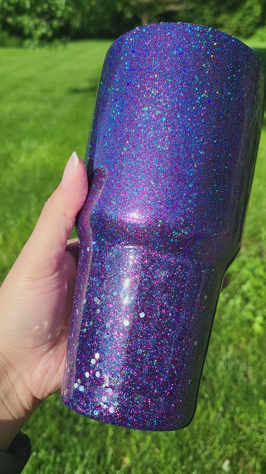 Live Hydro Dip Glitter Base - 30oz Standard Tumbler (Half Burnished Half Glittered)