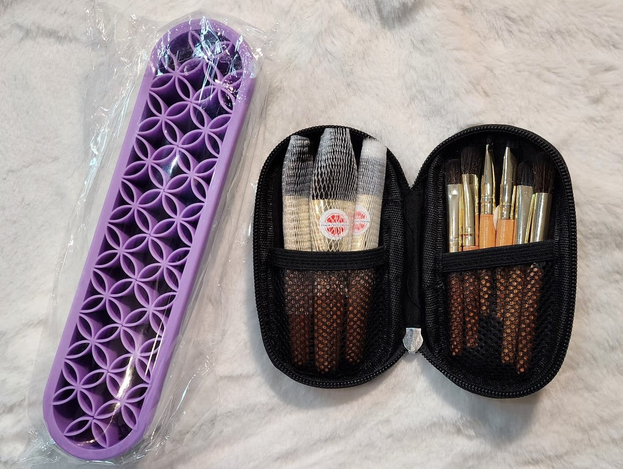 9 pcs brush set and holder